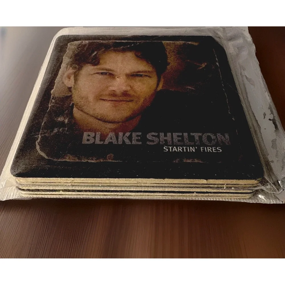 Blake Shelton Coasters Set Of 6 Coffee Cup Bar Country Music The Voice Sealed